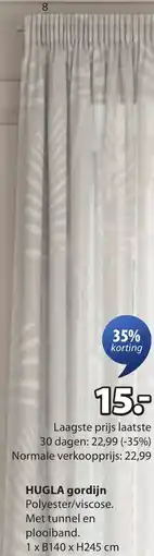 Jysk Hugla gordijn aanbieding