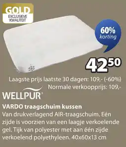Jysk Wellpur Vardo traagschuim kussen aanbieding