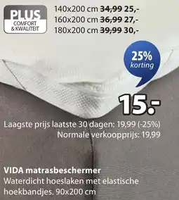 Jysk Vida matrasbeschermer aanbieding