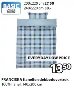 Jysk Franciska flanellen dekbedovertrek aanbieding