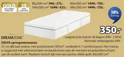 Jysk Dreamzone Driva springveermatras aanbieding