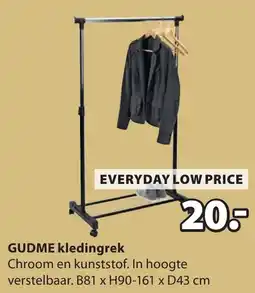 Jysk Gudme kledingrek aanbieding