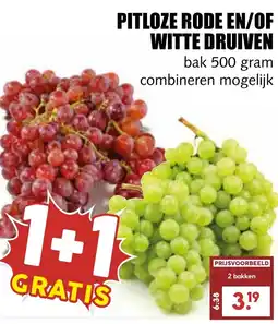 De Boerenschuur Pitloze rode en/of witte druiven aanbieding