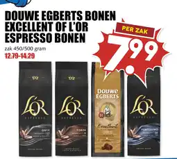 De Boerenschuur Douwe egberts bonen excellent of L'or espresso bonen aanbieding