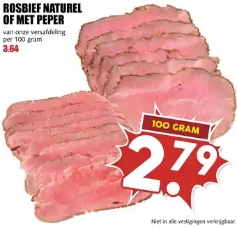 De Boerenschuur Rosbief naturel of met peper aanbieding