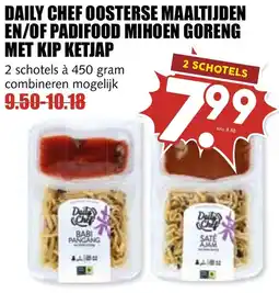 De Boerenschuur Daily chef oosterse maaltijden en/of padifood mihoen goreng met kip ketjap aanbieding