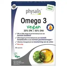 Holland & Barrett Physalis Vegan Omega 3 met EPA en DHA - 30 capsules aanbieding