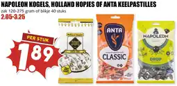 De Boerenschuur Napoleon kogels, holland hopjes of anta keelpastilles aanbieding