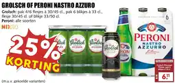 De Boerenschuur Grolsch of peroni nastro azzuro aanbieding