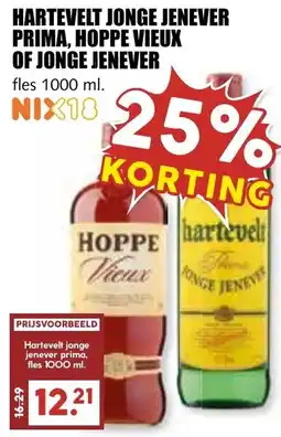 De Boerenschuur Hartevelt jonge jenever prima, hoppe vieux of jonge jenever aanbieding