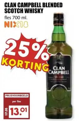 De Boerenschuur Clan campbell blended scotch whisky aanbieding