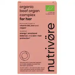 Holland & Barrett Nutrivore Biologisch Runderorgaan Complex Vrouw - 90 capsules aanbieding