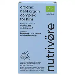 Holland & Barrett Nutrivore Biologisch Runderorgaan Complex Man - 90 capsules aanbieding