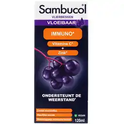 Holland & Barrett Sambucol Original Immuno Vitamine C + Zink - 120ml aanbieding