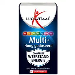 Holland & Barrett Lucovitaal Multi+ Hoog Gedoseerd Compleet - 60 kauwtabletten aanbieding