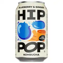 Holland & Barrett Hip Pop Kombucha Blueberry & Ginger Drink - 330ml aanbieding