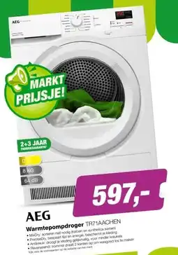 EP AEG TR71AACHEN 7000 SensiDry Warmtepompdroger aanbieding
