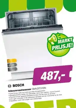 EP BOSCH SMV2ITX16N Serie 2 Inbouw Vaatwasser aanbieding