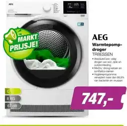 EP AEG TR8ESSEN 8000 Serie AbsoluteCare Warmtepompdroger aanbieding