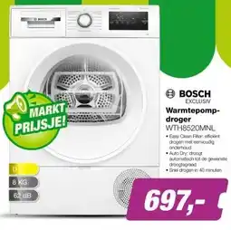 EP BOSCH WTH8520MNL Serie 4 EXCLUSIV Warmtepompdroger aanbieding