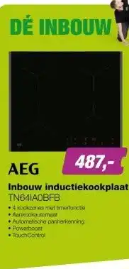 EP AEG TN64IA0BFB 5000 Inbouw Inductiekookplaat - 60 cm aanbieding