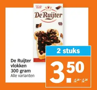 Albert Heijn De Ruijter vlokken 300 gram aanbieding