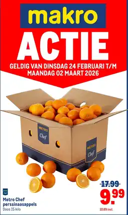 Makro Metro chef perssinaasappels aanbieding