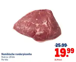 Makro Namibische runderpicanha aanbieding