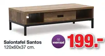 Budget Home Store Salontafel Santos 120x60x37cm aanbieding