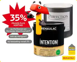 Praxis Perfection en Renaulac kleurmuurverf aanbieding