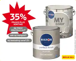 Praxis Histor kleurmuurverf aanbieding