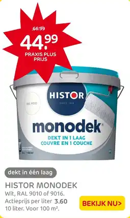 Praxis Histor monodek aanbieding