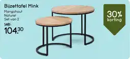 Leen Bakker Bijzettafel Mink aanbieding