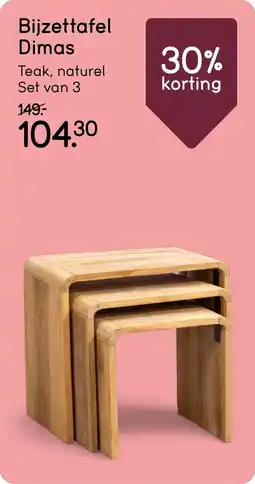 Leen Bakker Bijzettafel Dimas aanbieding