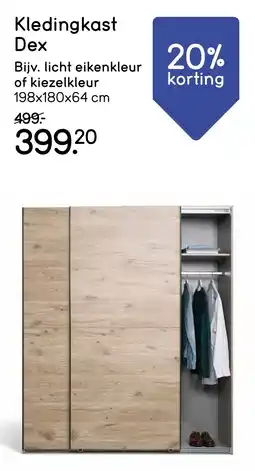 Leen Bakker Kledingkast Dex aanbieding