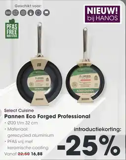 HANOS Select Cuisine Pannen Eco Forged Professional aanbieding