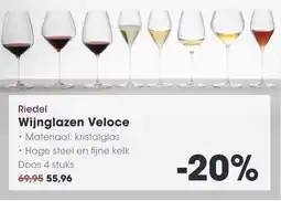 HANOS Riedel Wijnglazen Veloce aanbieding