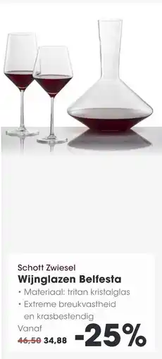 HANOS Schott Zwiesel Wijnglazen Belfesta aanbieding