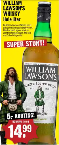Dirck 3 William lawson's whisky aanbieding