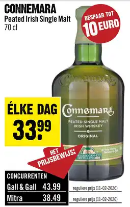 Dirck 3 Connemara Peated Irish Single Malt aanbieding