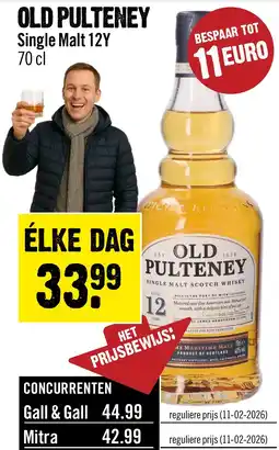 Dirck 3 Old pulteney single malt 12y aanbieding