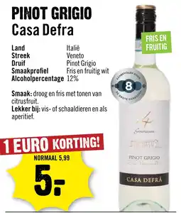 Dirck 3 Pinot grigio casa defra aanbieding