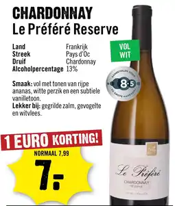 Dirck 3 Le Préféré Reserve Land Streek Druif aanbieding