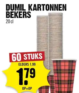 Dirck 3 Dumil kartonnen bekers aanbieding