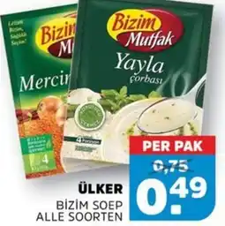 Sahan Supermarkten Ülker bi̇zi̇m soep aanbieding