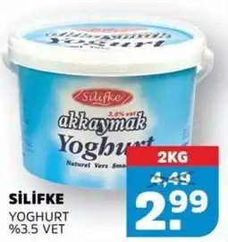 Sahan Supermarkten Si̇li̇fke yoghurt aanbieding