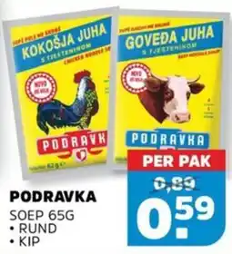 Sahan Supermarkten Podravka soep aanbieding