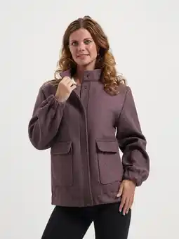 ANWB Mgo Caro Dames Tussenjas Bomberjack Paars aanbieding