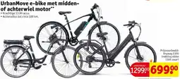 Kruidvat UrbanMove e-bike met midden of achterwiel motor aanbieding