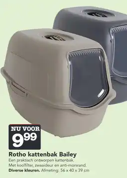 Dierspecialist Rotho kattenbak Bailey aanbieding